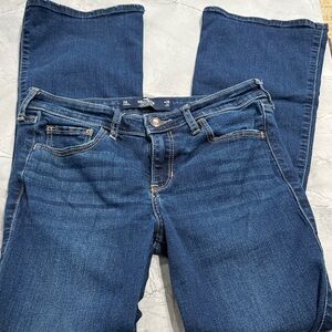 Hollister Women's Dark Blue Straight Leg Jeans